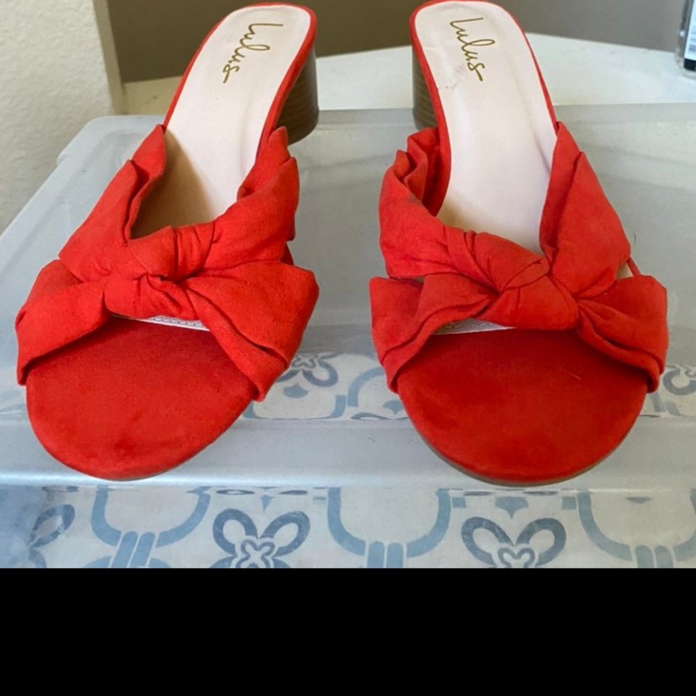 Lulus Bow Slide Sandals